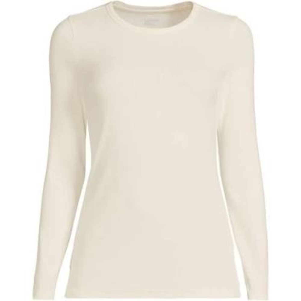 NEW WITH TAGS 3x Lands' End Cream Long Sleeve Sweatshirt